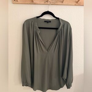 Olivaceous Olive Green Blouse- Size Large